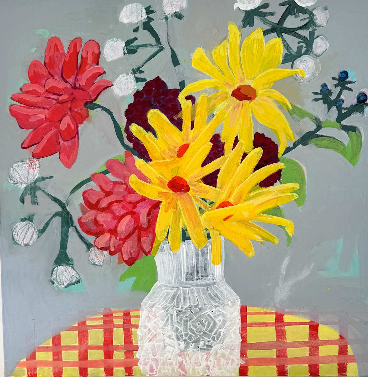 Skinny Dahlias by Mary Tapp 