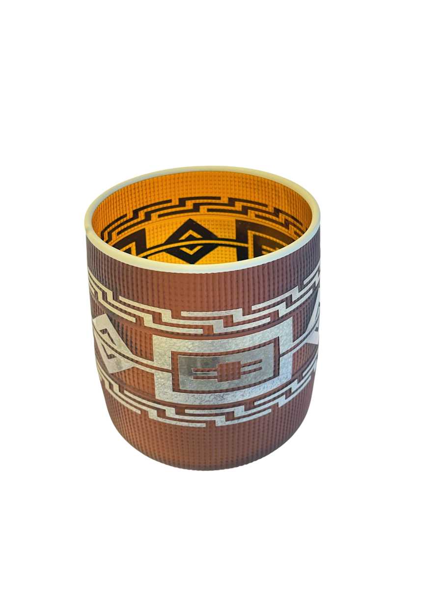 Tlingit Basket (Amber/Cream) by Preston Singletary 