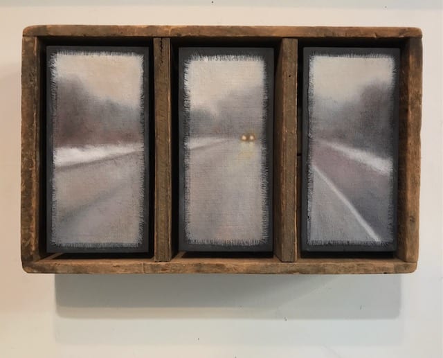 Triptych in Winter White by Christie Scheele 