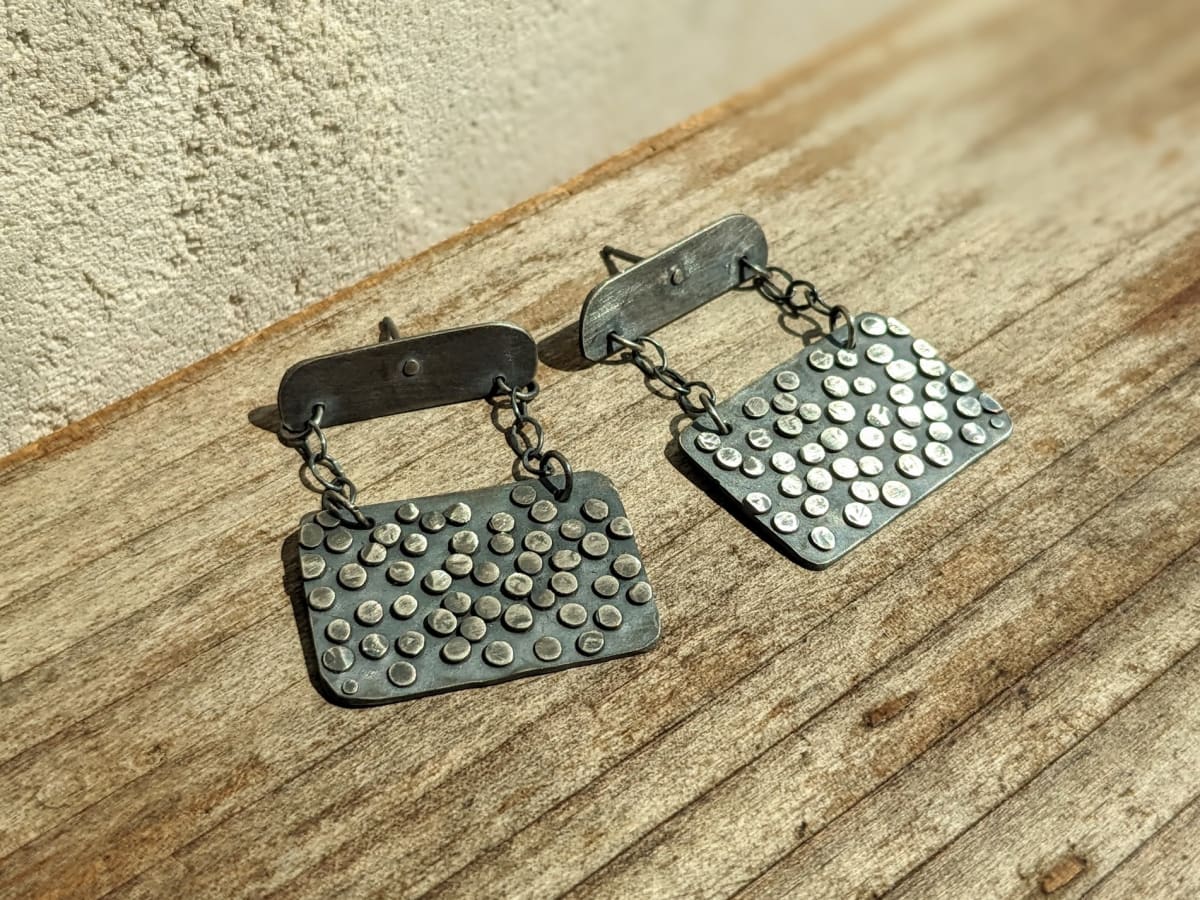 Undeciphered Earrings by Sara Owens 