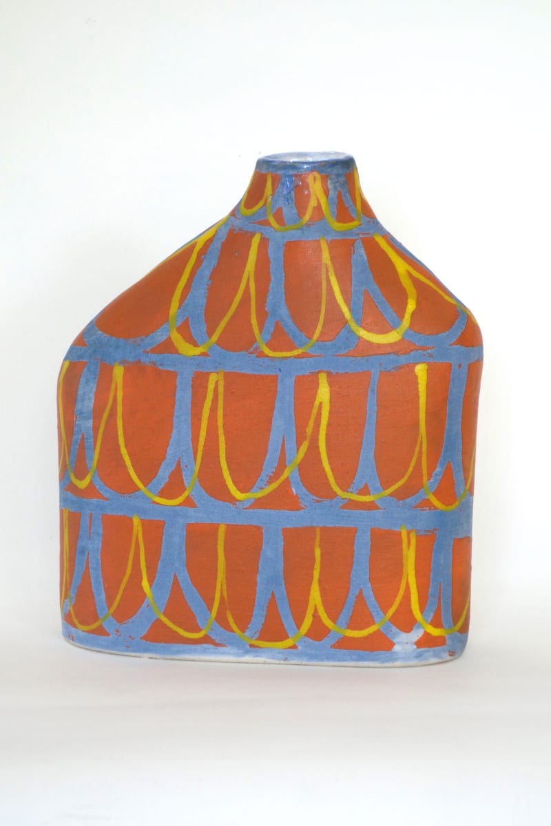 Orange Scalloped Bottle by Christine Westergaard 