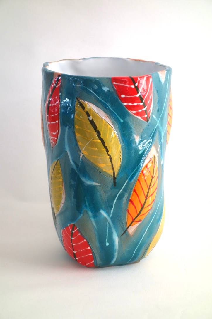 Popping Leaf Vase by Christine Westergaard, Image 1.