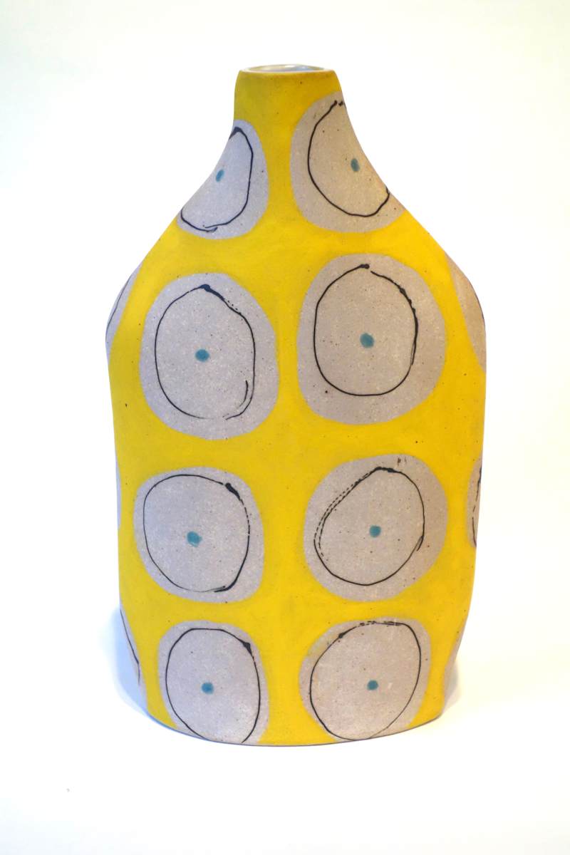 Yellow Google Eye Bottle by Christine Westergaard 