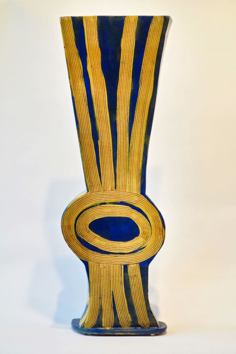 Yellow and Blue Alice Vase by Christine Westergaard 