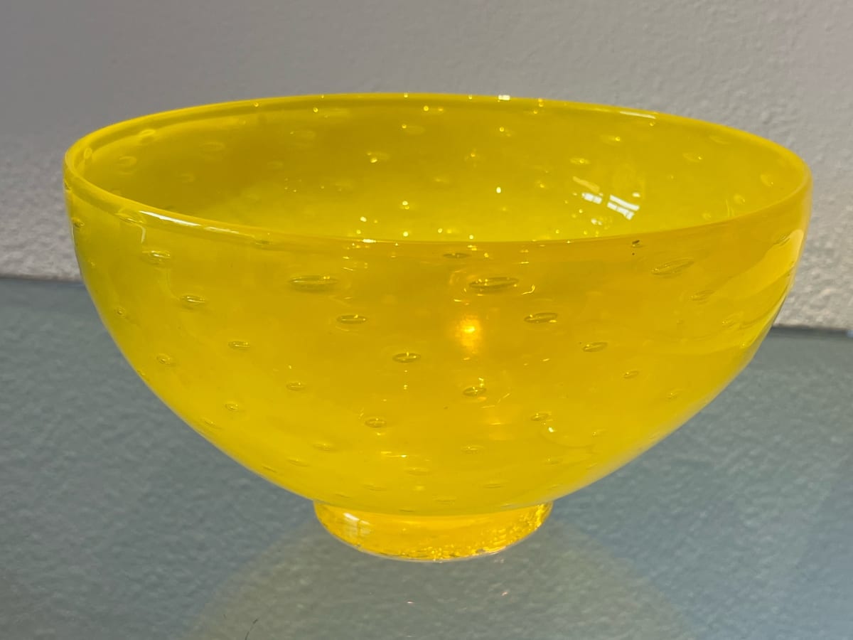 Yellow Bubble Bowl #1 by Katrina Hude 