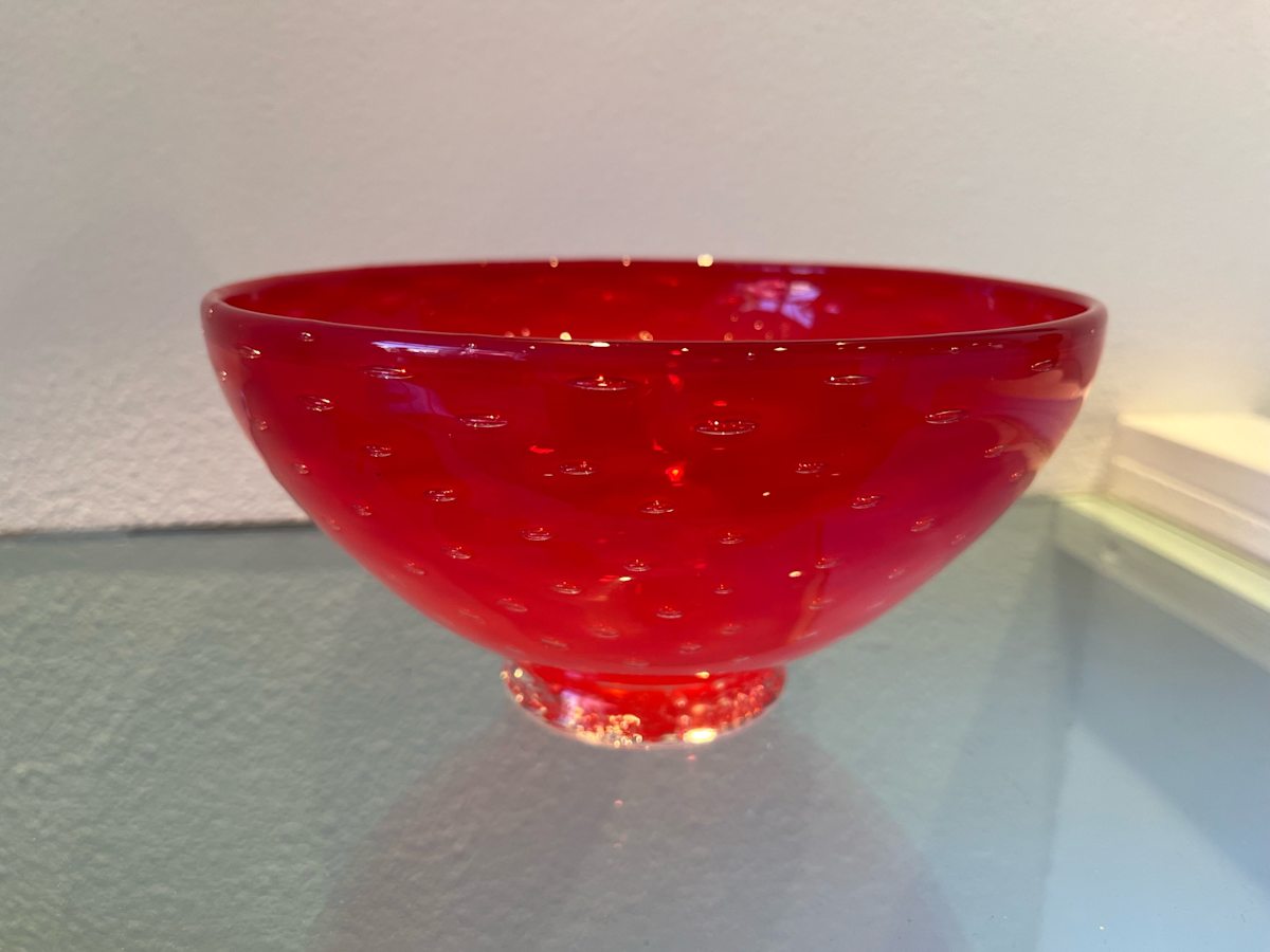 Red Bubble Bowl #1 by Katrina Hude 