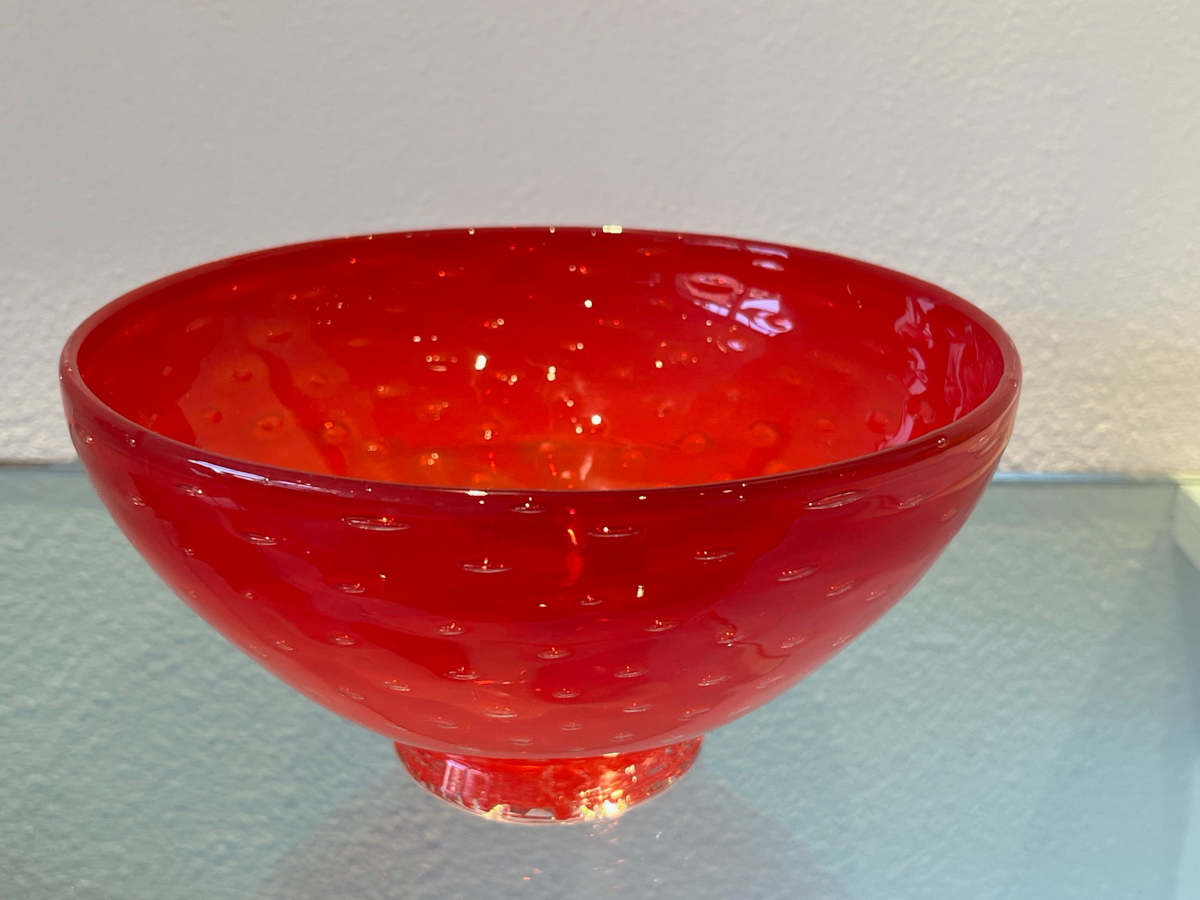 Red Bubble Bowl #2 by Katrina Hude 