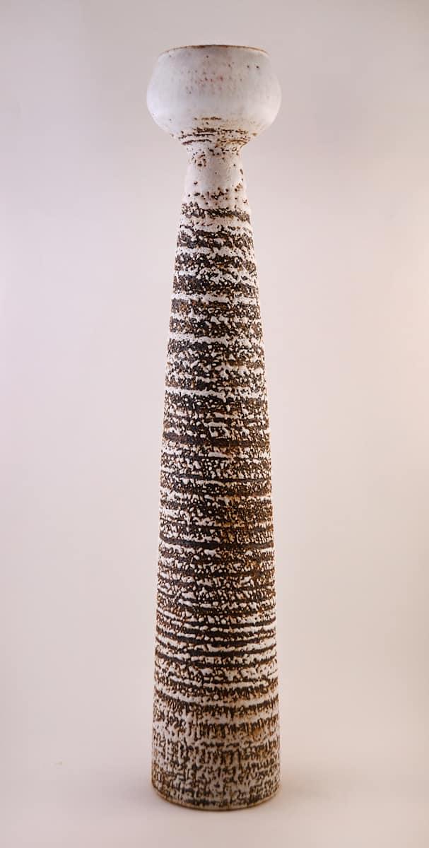 Tall White Bell Bottle by Brian O'Neill, Image 1.