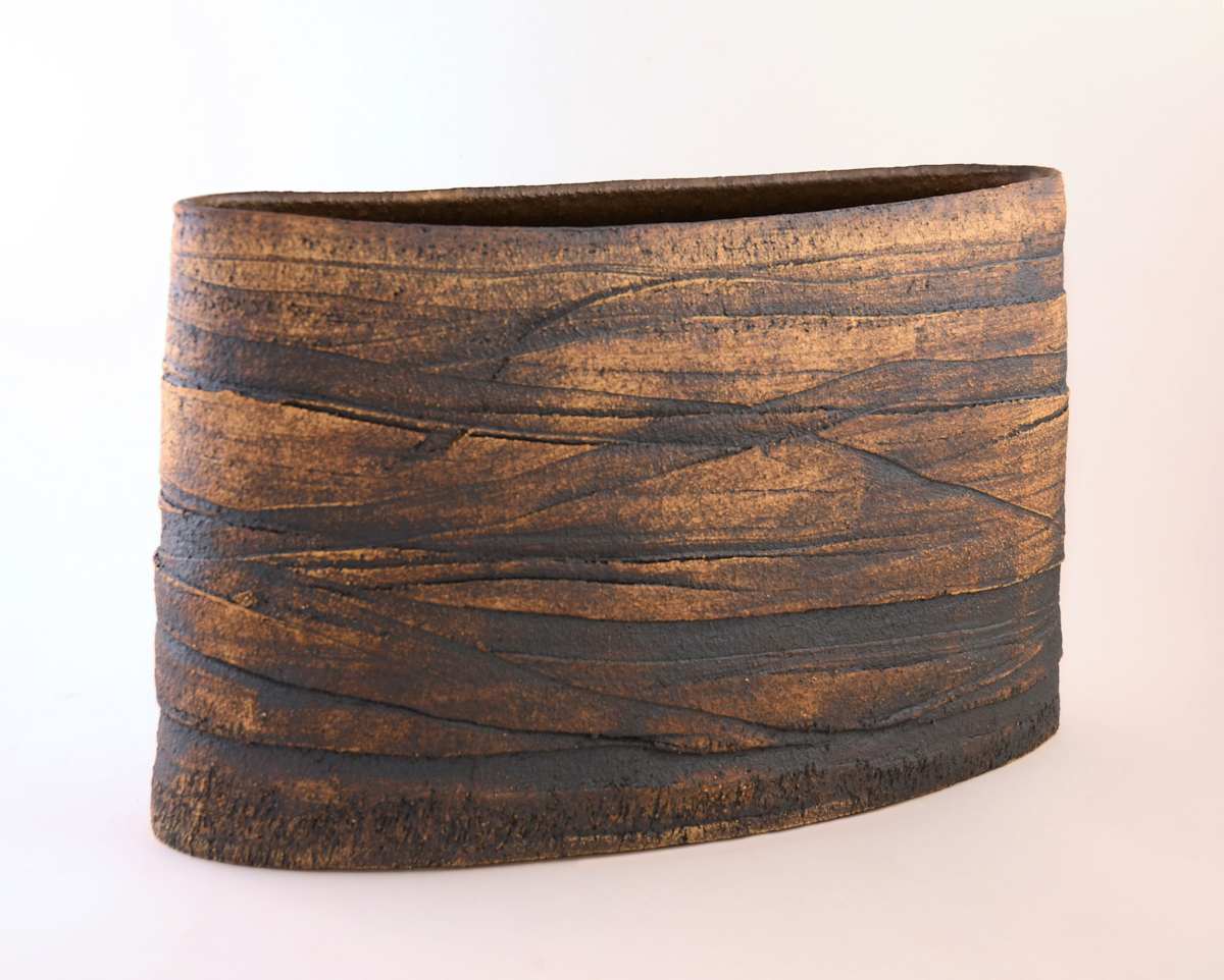Banded Iron Oval Wedge by Brian O'Neill, Image 1.