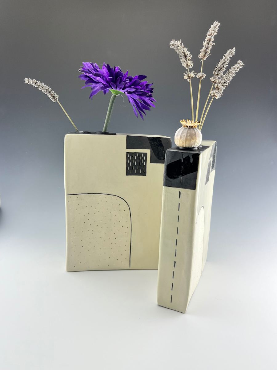 Ceramic Vase with Two Holes by Jan Lipetz 