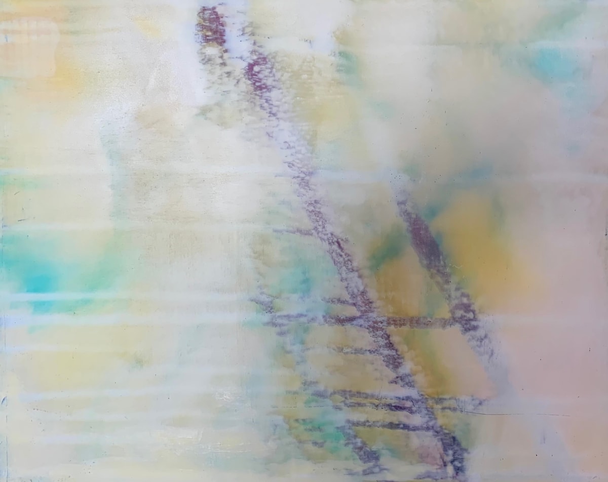 Pillow Talk by Ella Balkwill  Image: Beautiful pastel cold wax and oil on panel