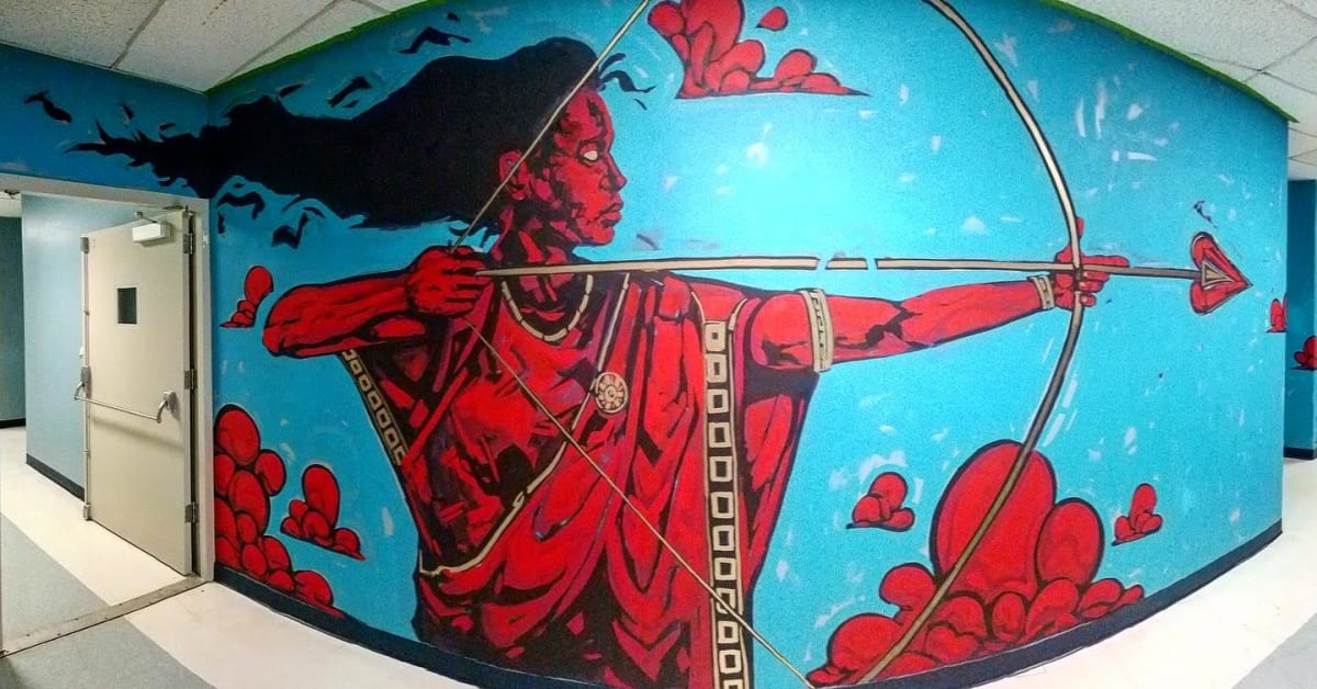 Lady Justice  Image: Mural commissioned by Broward College