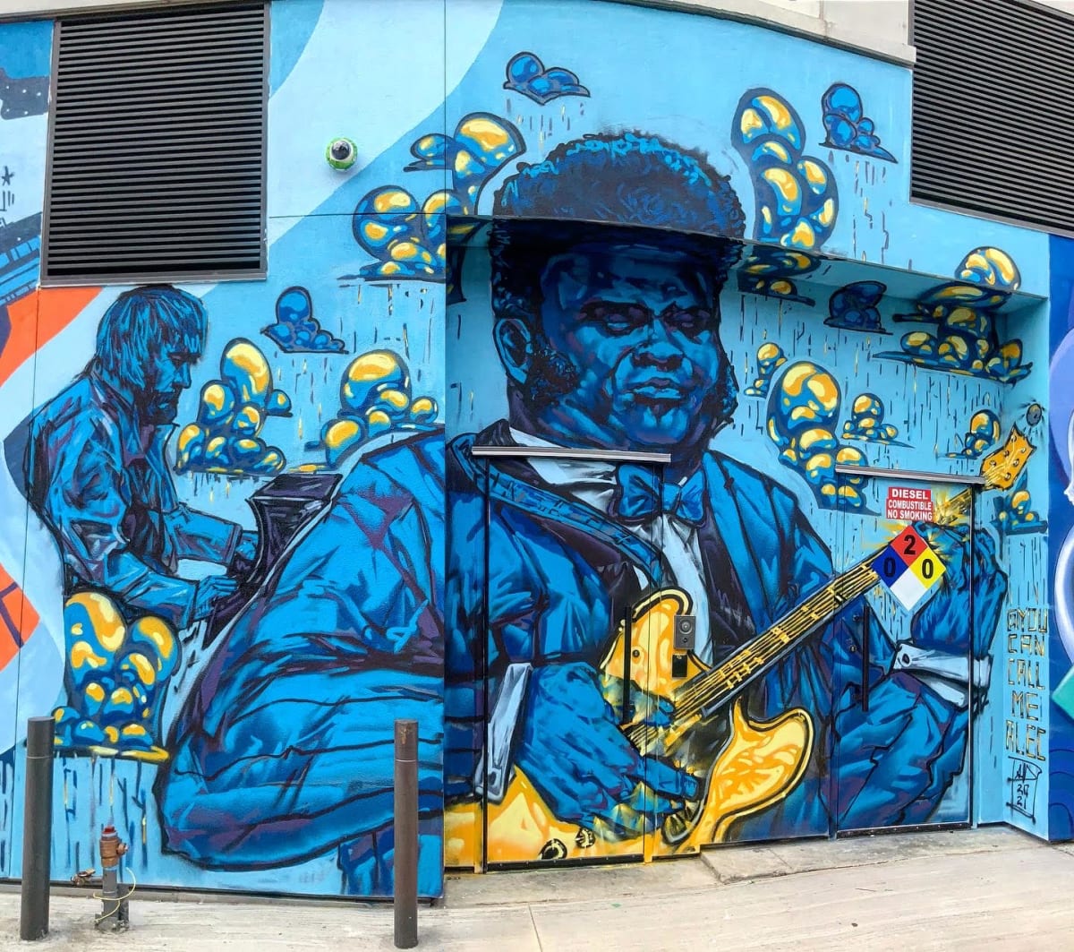 Texas Cannon Ball (A tribute to Freddie King)  Image: Commissioned mural
