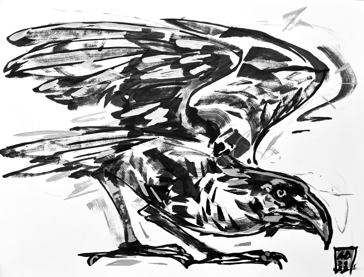 Old Crow (Framed) by Alec DeJesus 