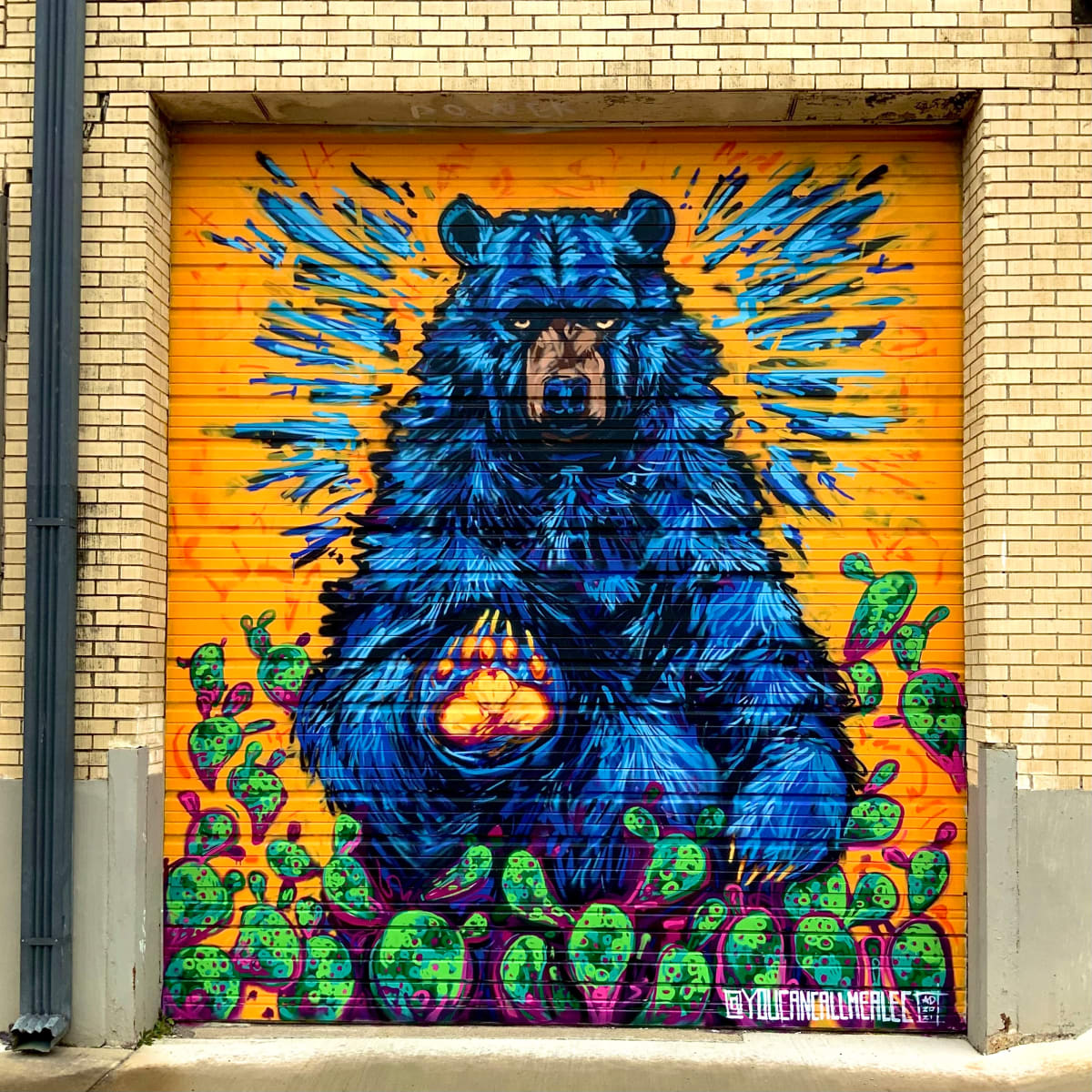 Ursa Manos  Image: Commissioned mural, 12ft X 16ft, featuring spray paint