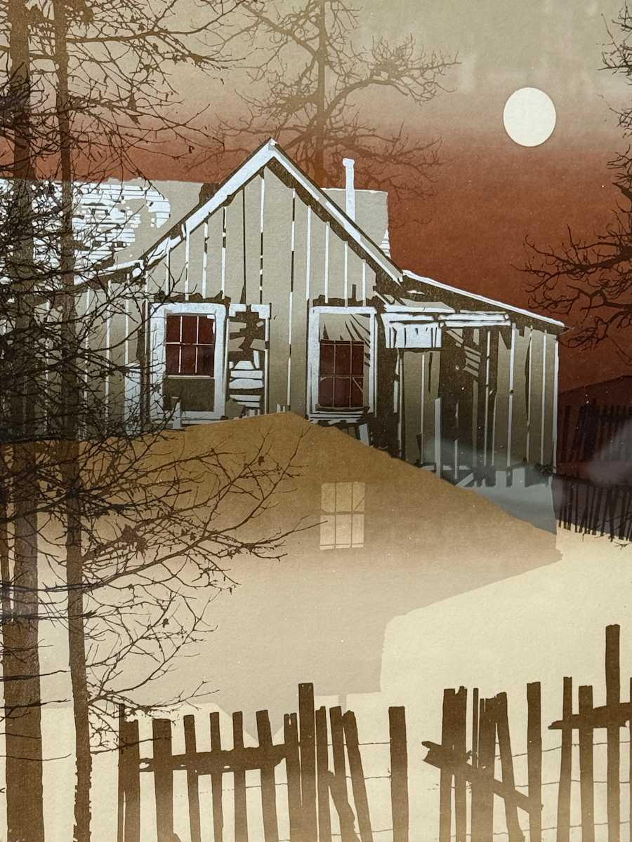 Travis Thrasher Cabin lithograph, Image 5.