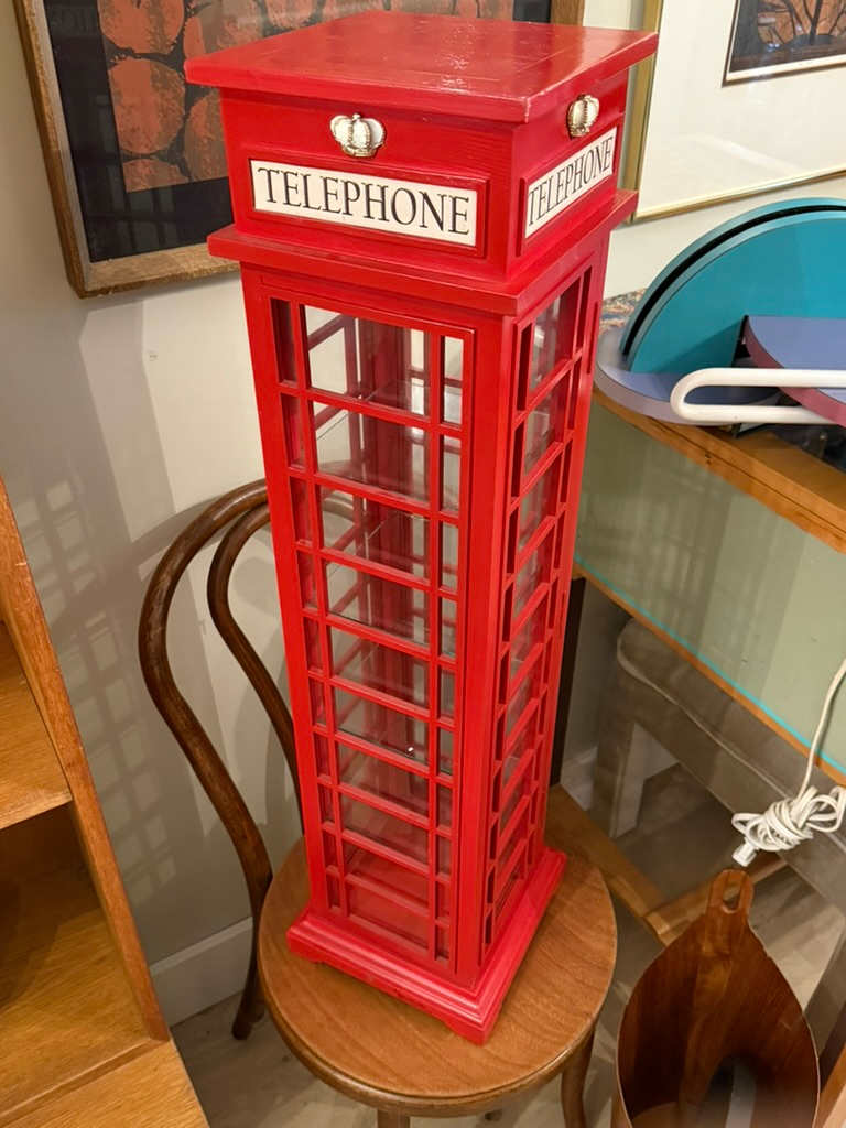 English phone booth collector shelf 