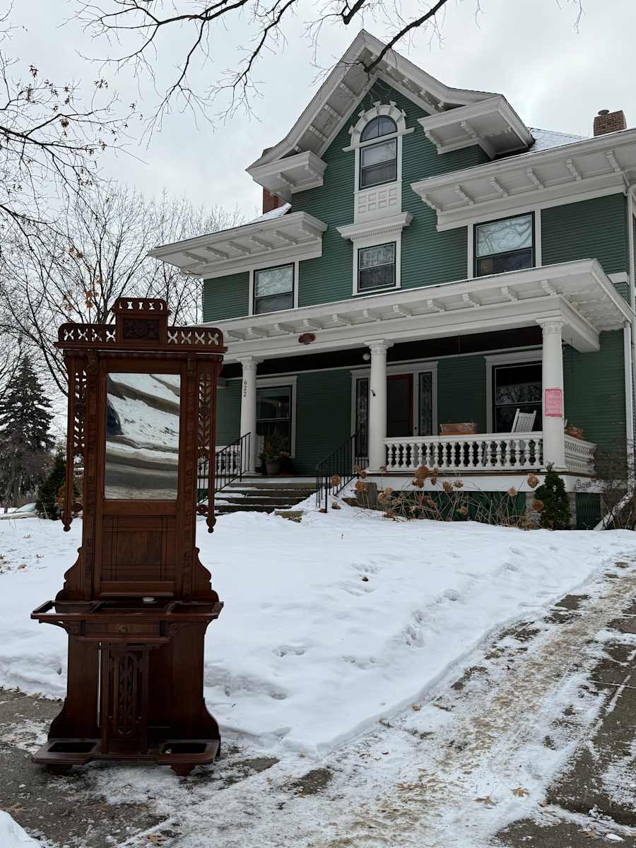 Renaissance Revival walnut hall tree 