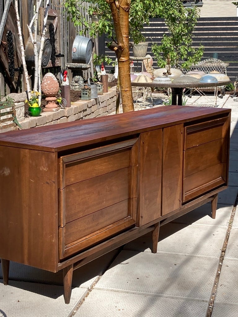 mid century modern 9 drawer dresser 