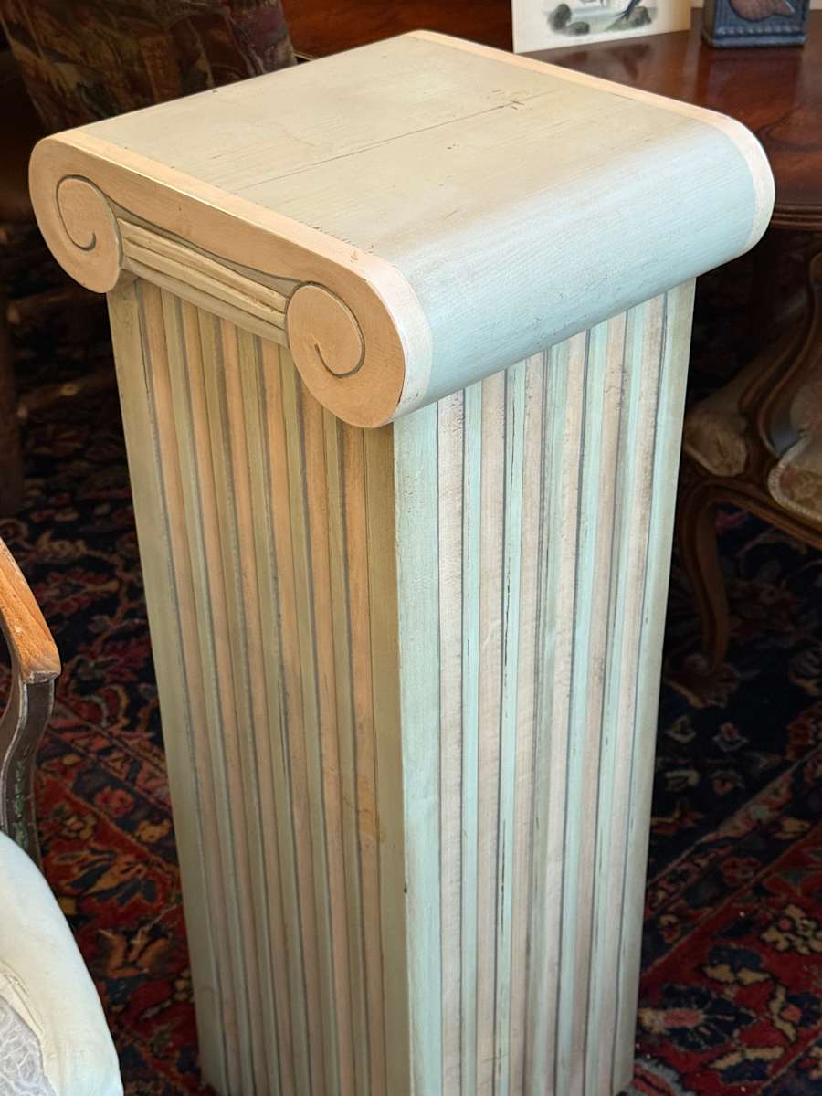 Painted pedestal with storage 