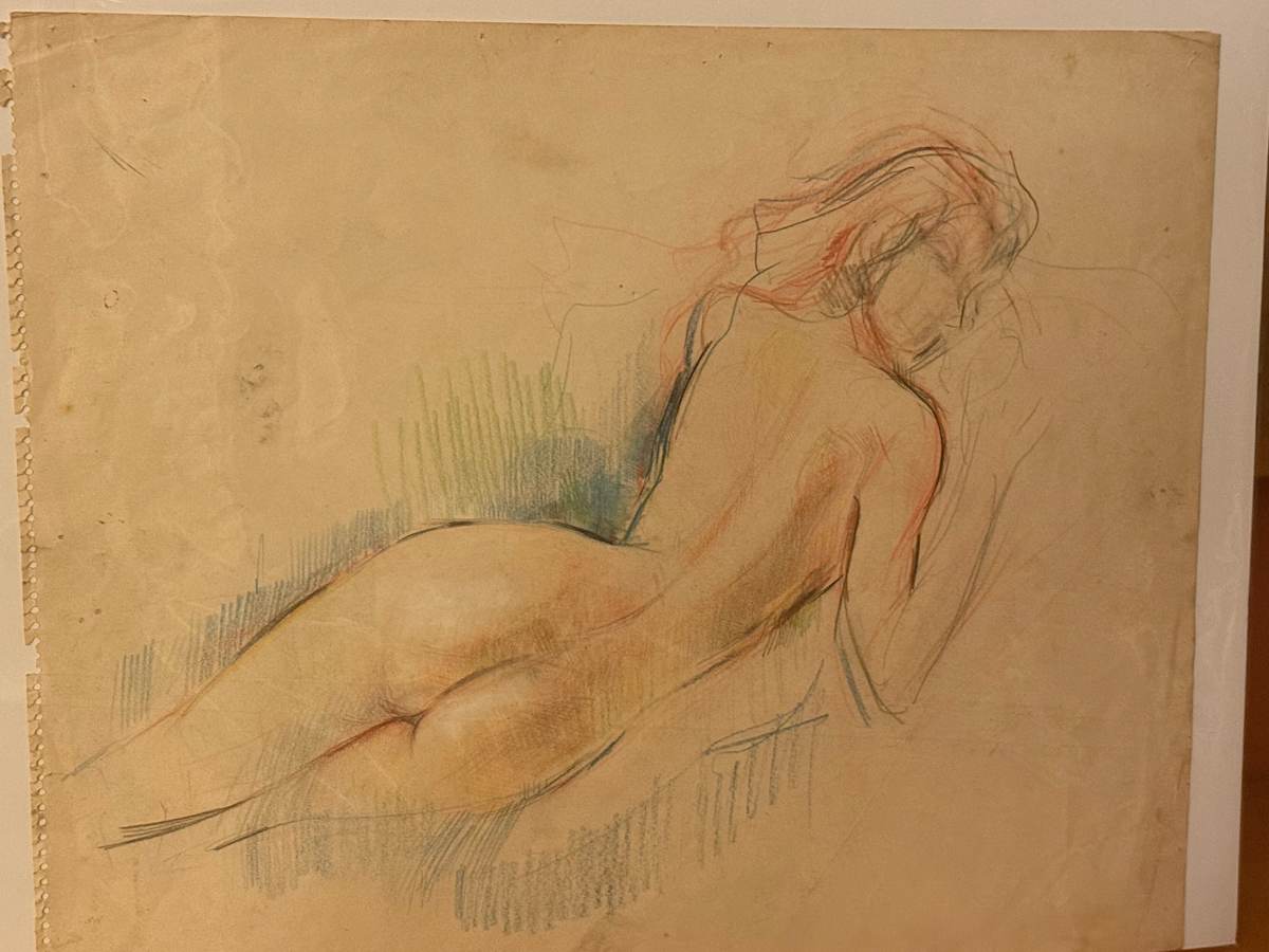 unframed figural nude lady 