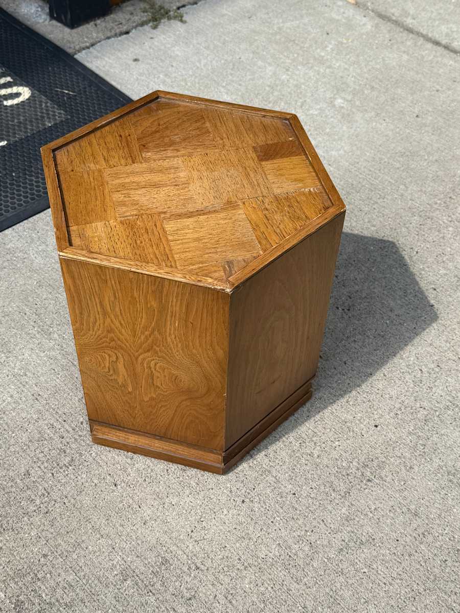 hexagonal LANE mid century modern table 