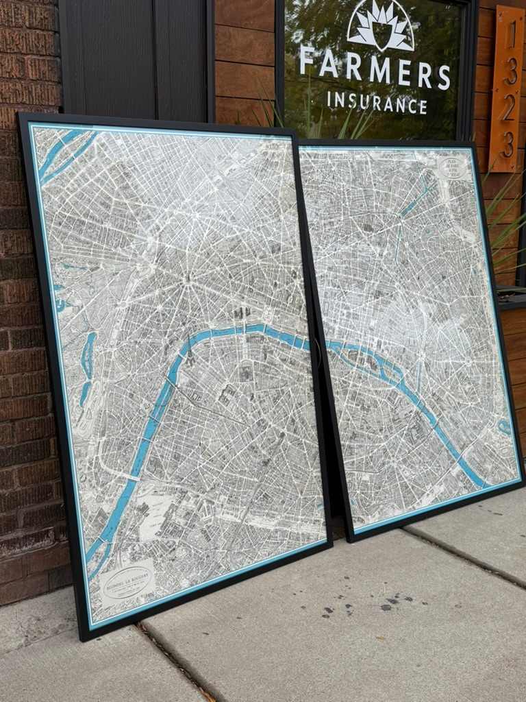 Large Paris maps 