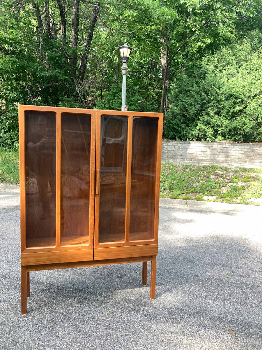 Danish teak china cabinet 