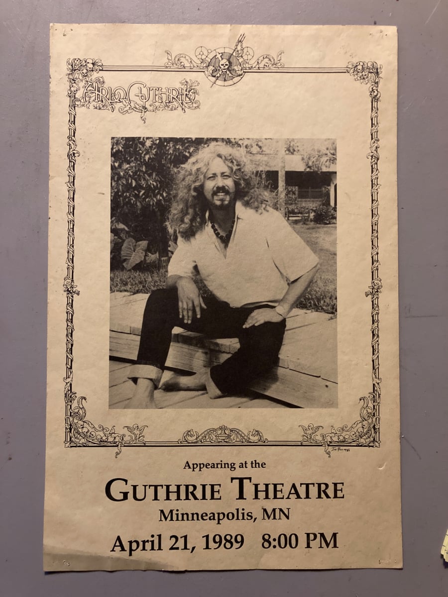 Arlo Guthrie concert advertisement poster 