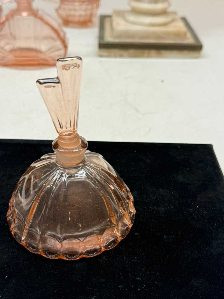 Art Deco pink perfume bottle 
