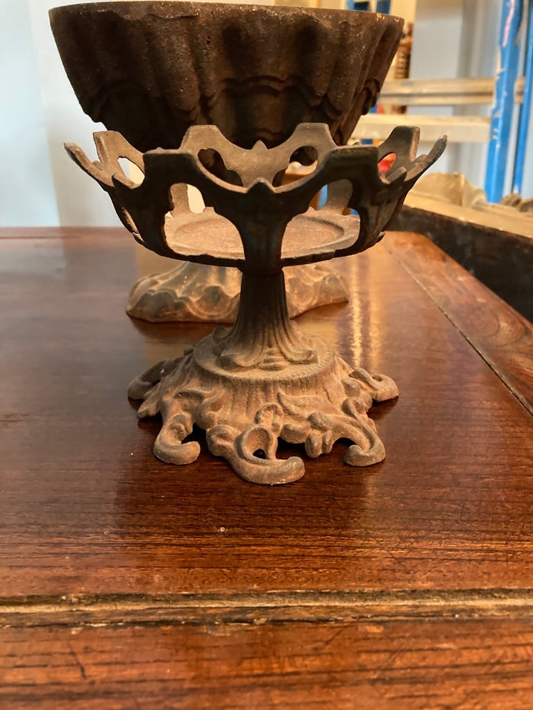 Small vintage table top garden urn 