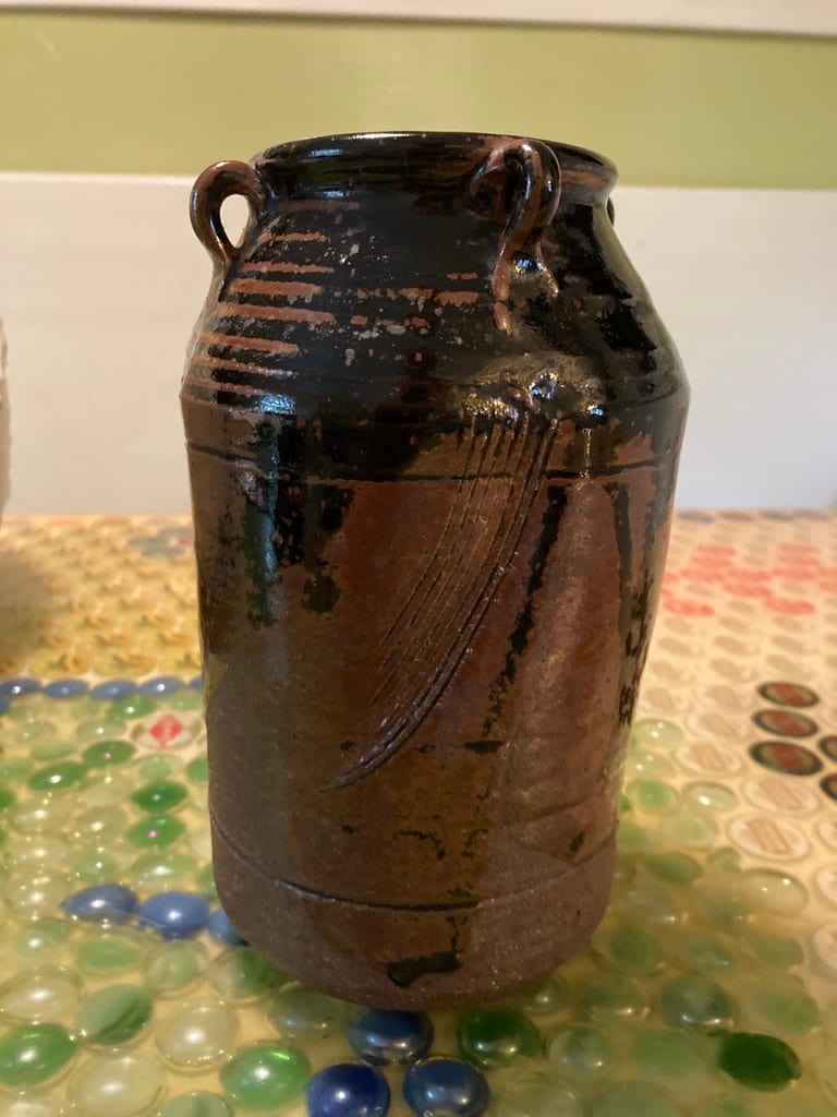 Hand made signed pottery vase 