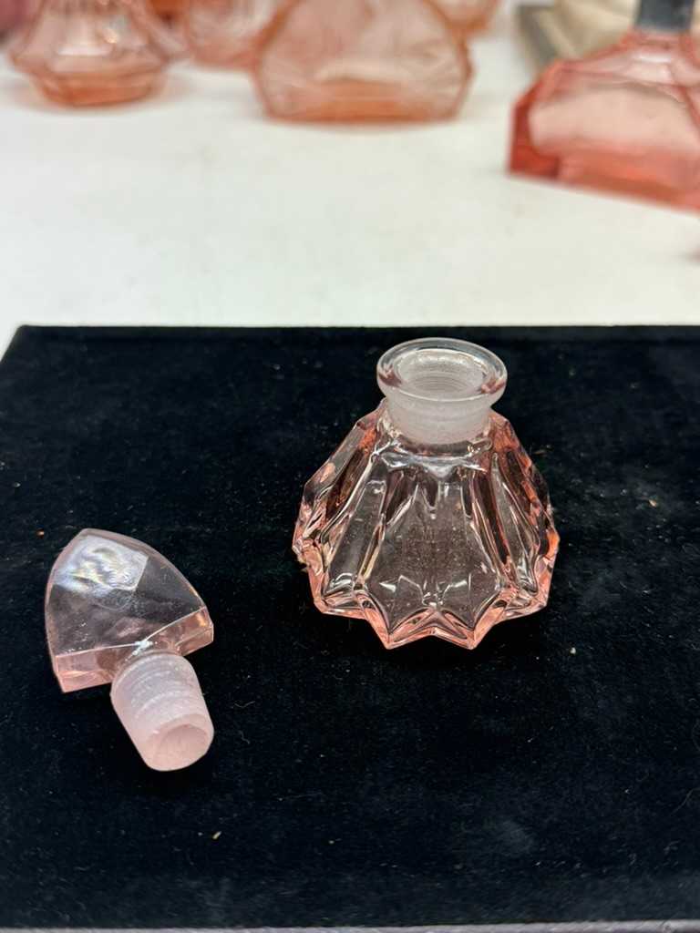 Art Deco pink perfume bottle 