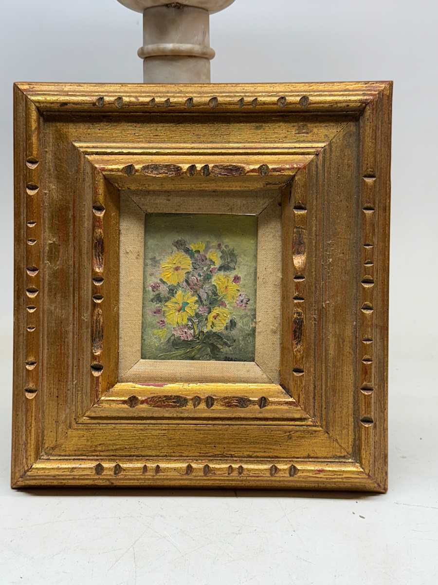 Framed painting floral still life 