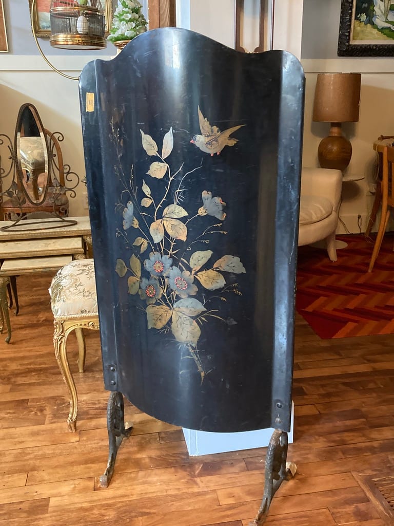 Turn of the century European fireplace screen 