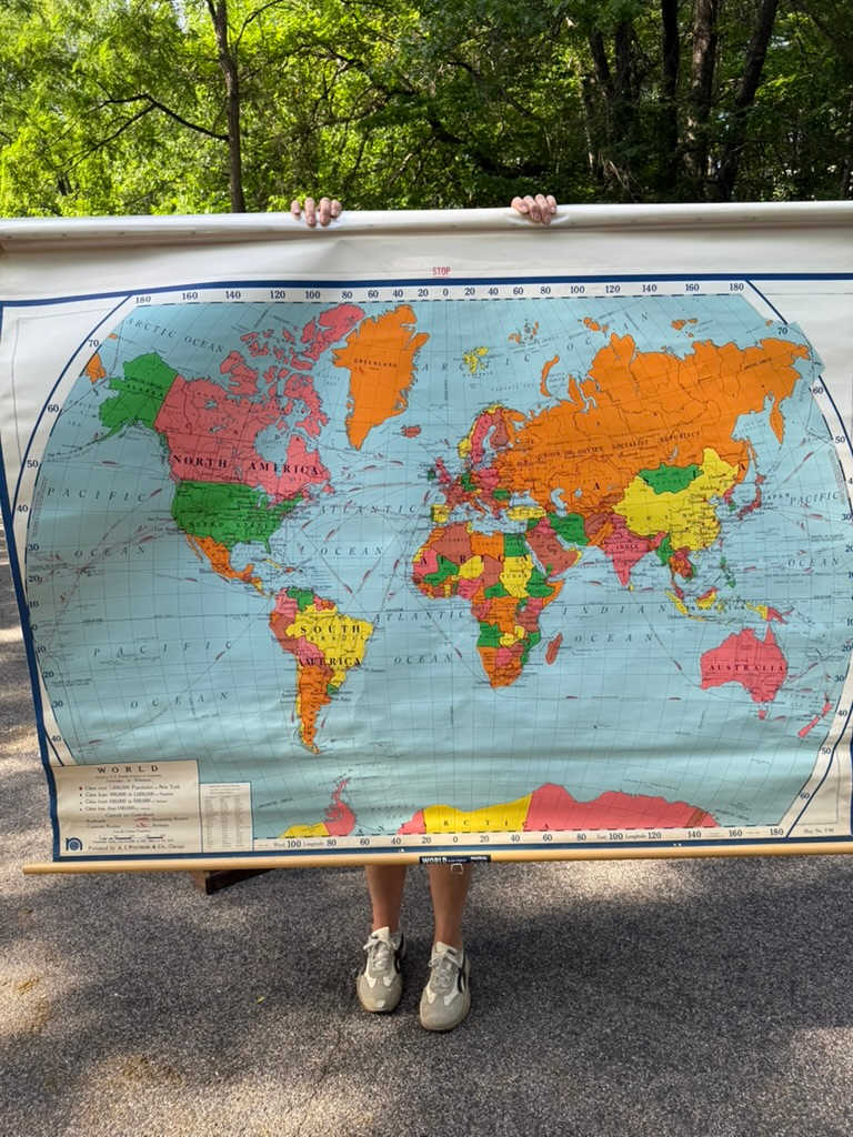 Vintage world map, Image 1.