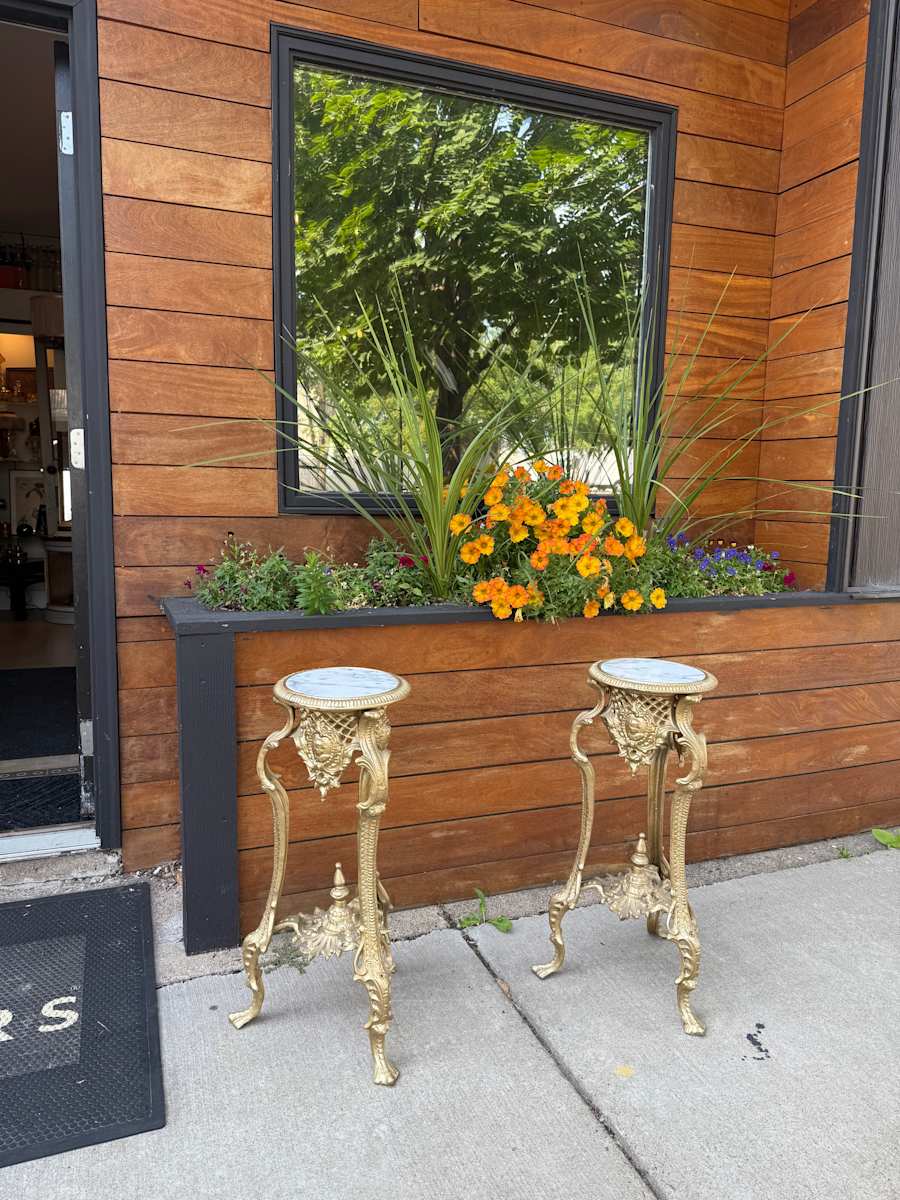 Pair of cast iron stands 
