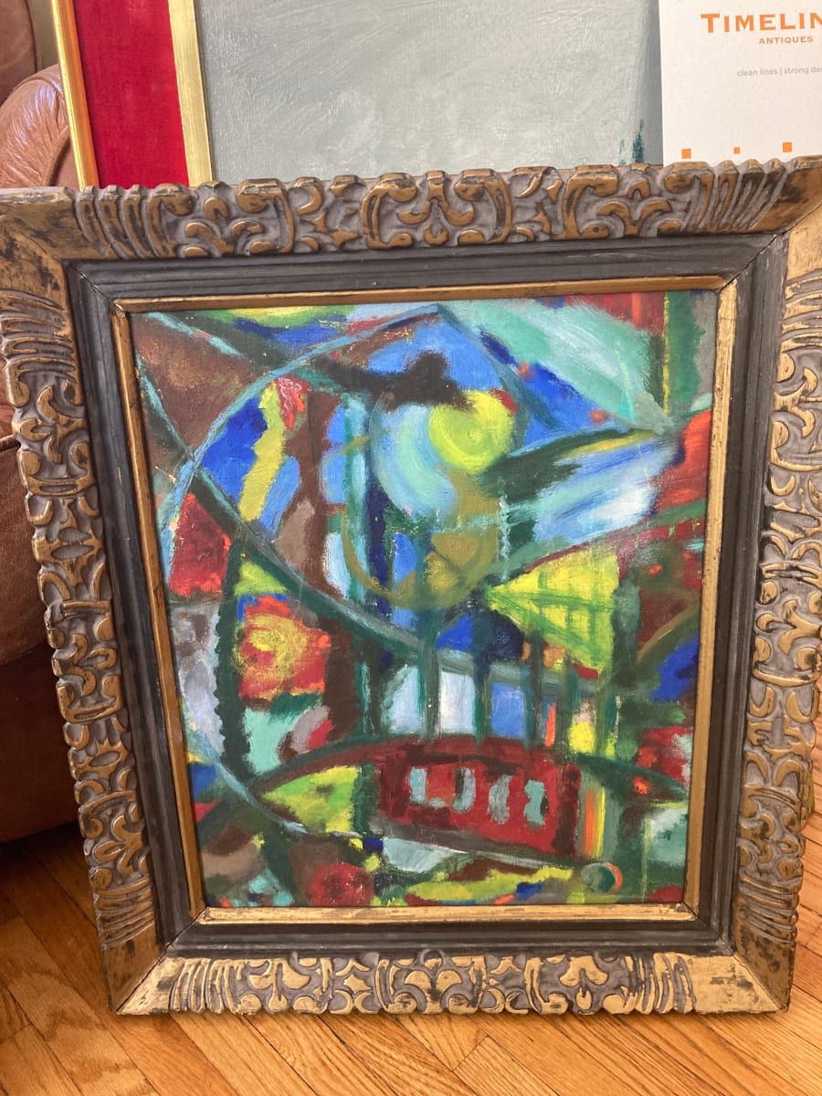 Abstract framed painting 