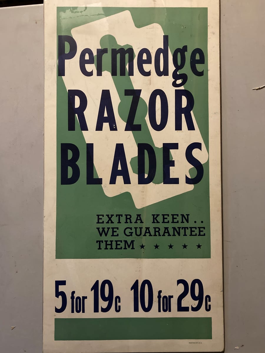 Permedge RAZOR BLADES advertisement "NEW" OLD stock 