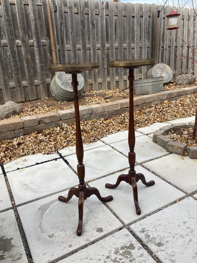 Pair of Baker tall fern stands 