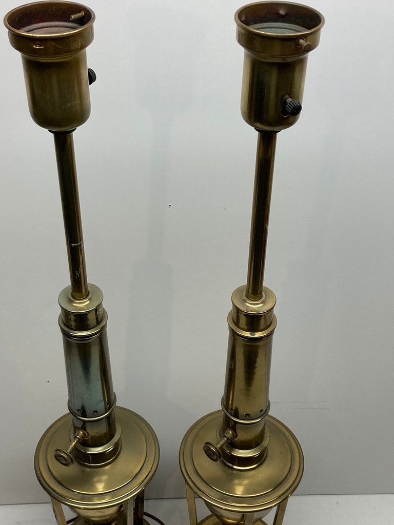 Pair of Stiffel brass lamps 