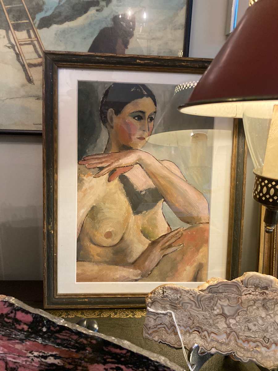 Original painting of Art Deco woman 