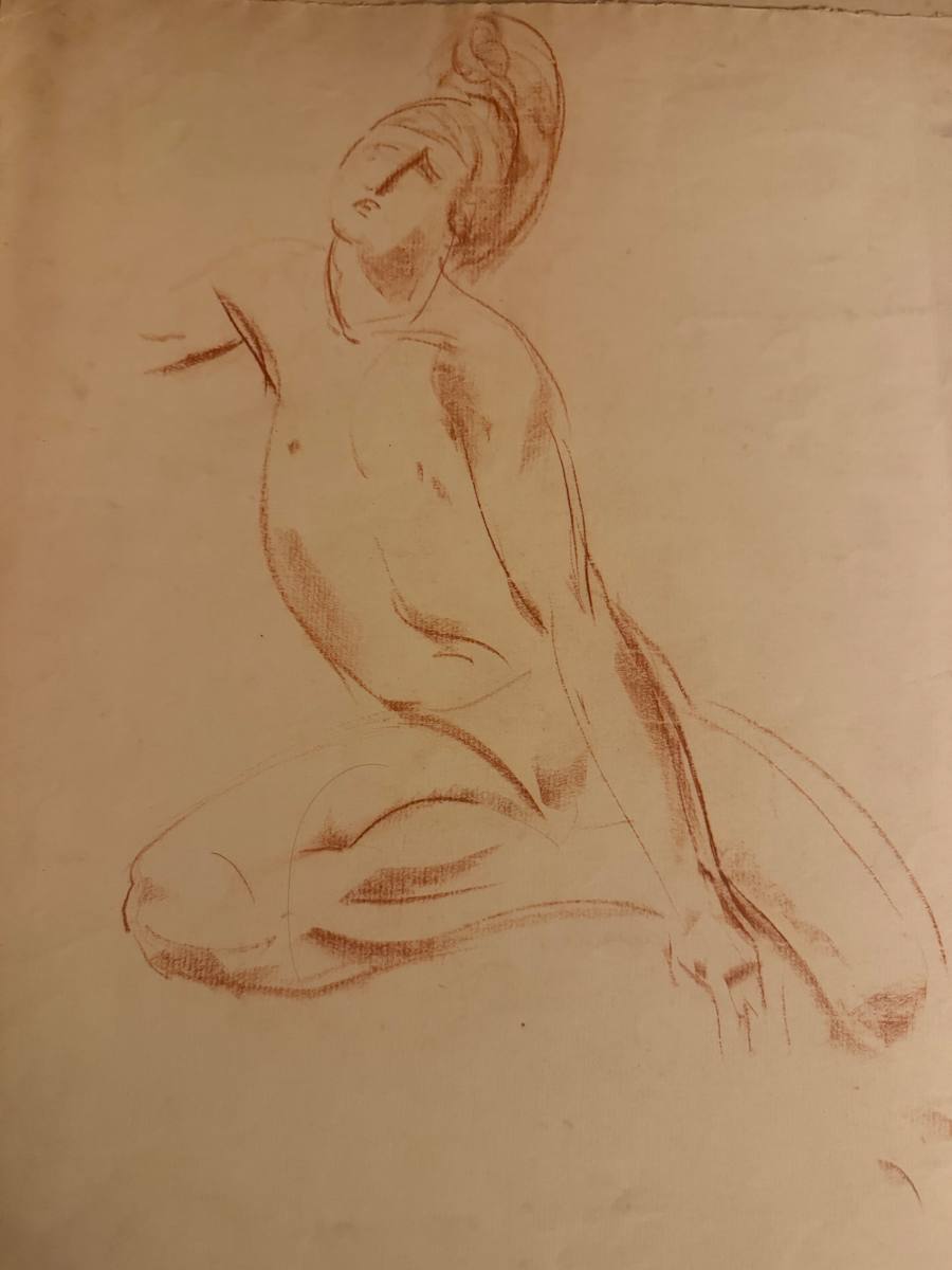 unframed nude theatrical figure 