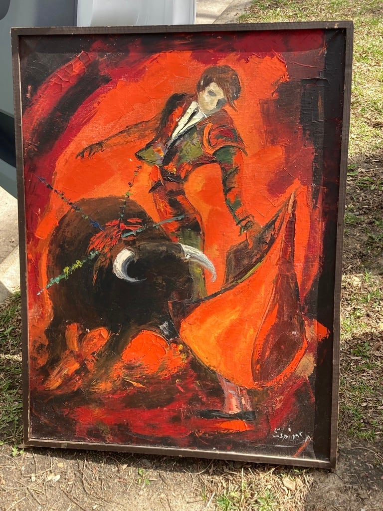 Original painting on canvas - Bull Fighter 