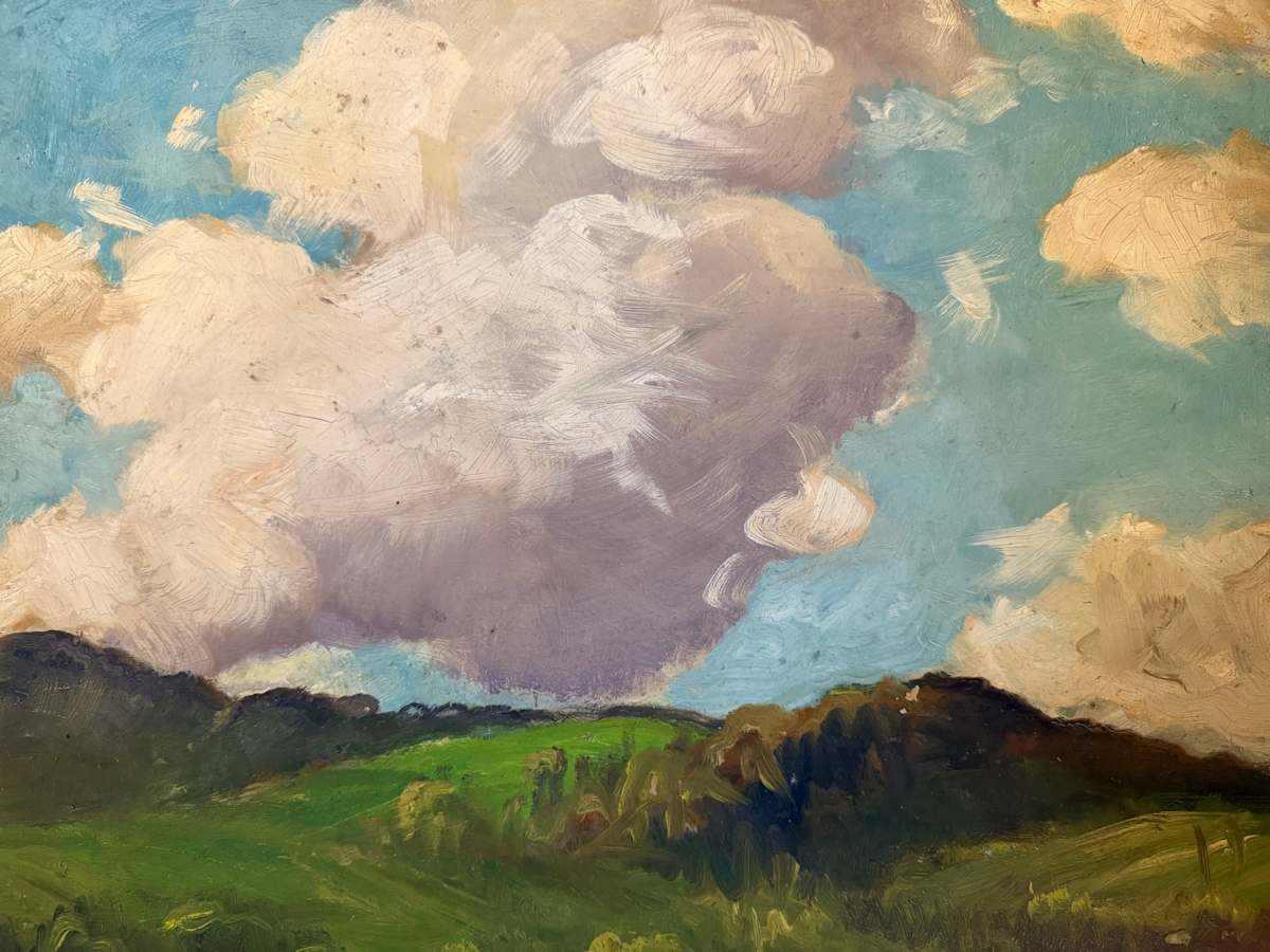 Carl G. T. Olson original oil painting on board clouds SD9 