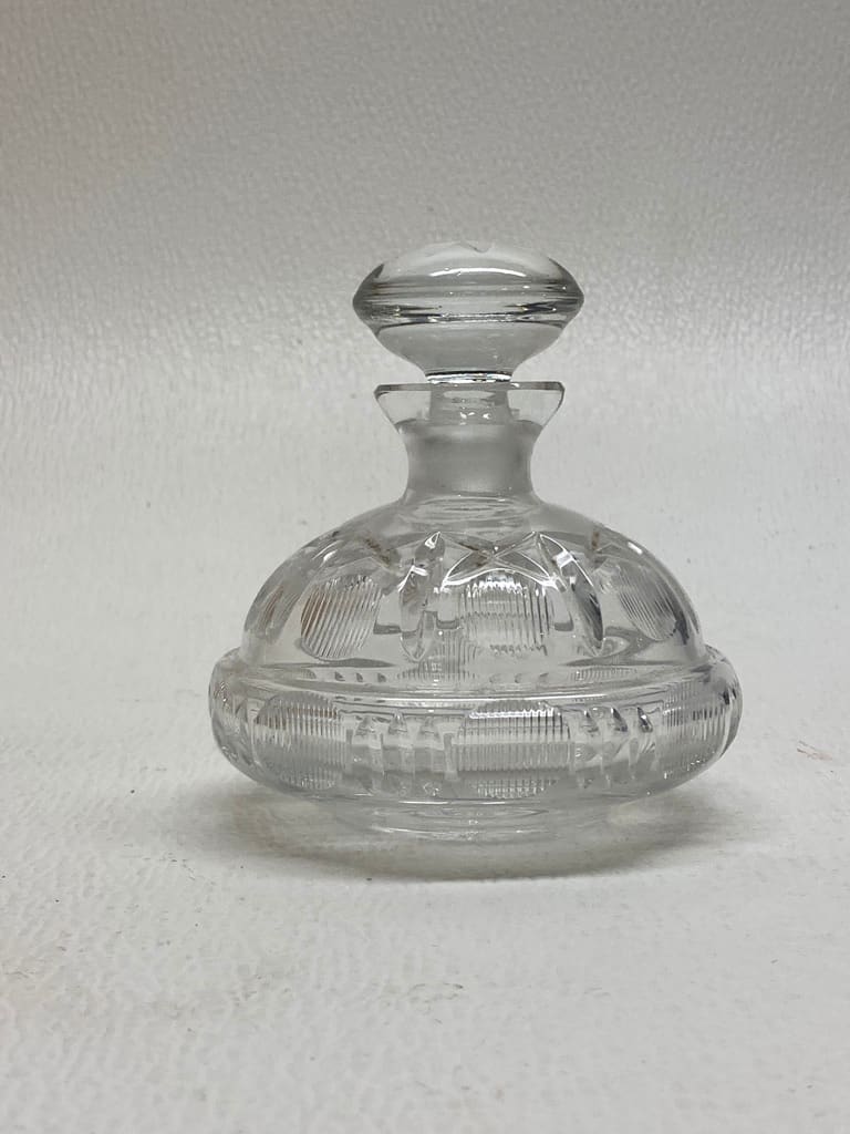 vintage clear Art Deco perfume bottle 