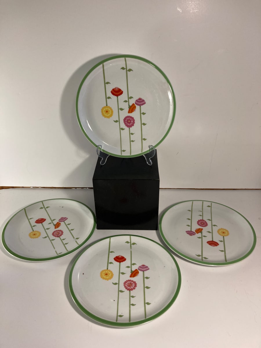 Set of 4 Denby  Portugal 10 1/2" luncheon plates 