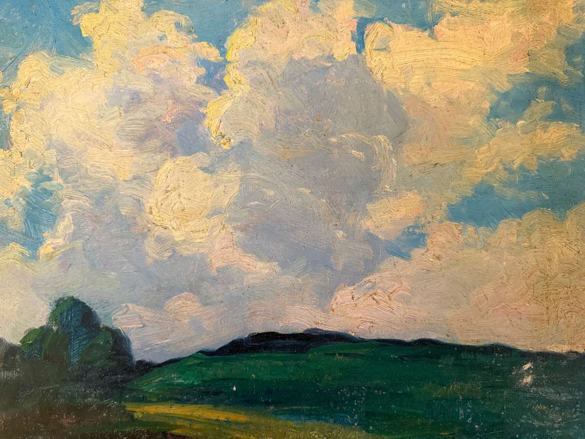 Carl G. T. Olson original oil painting on board clouds SD4 