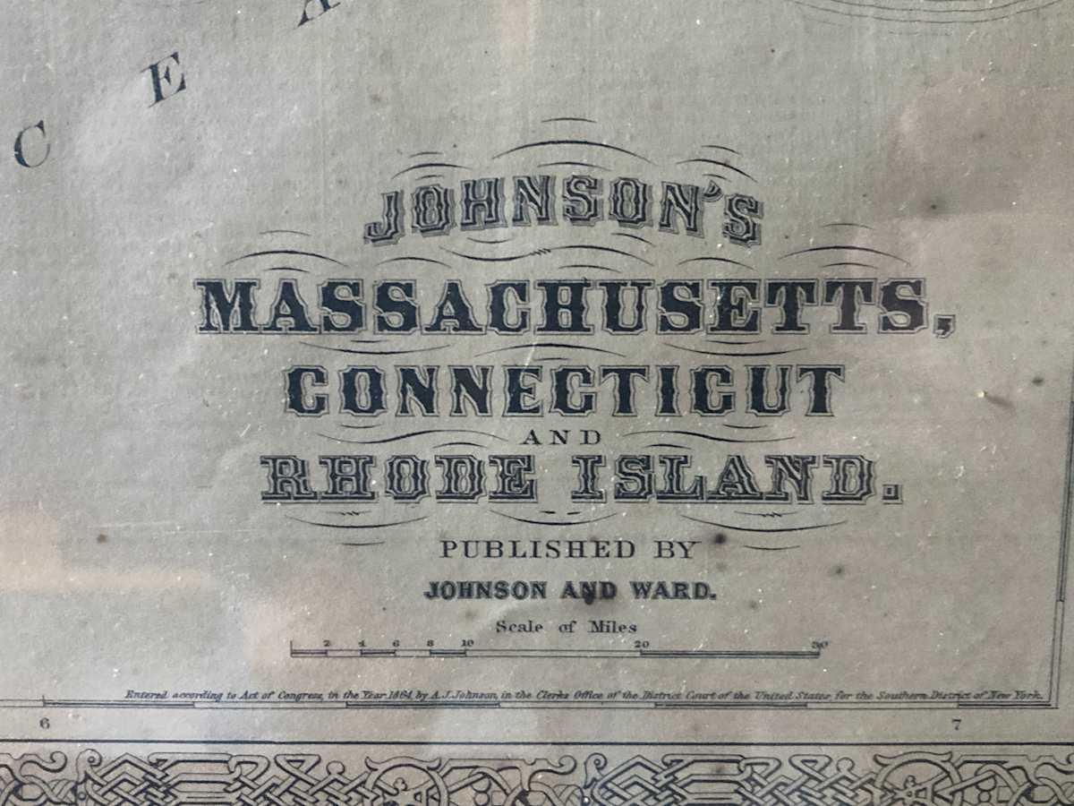 1867 Map of Massachusetts 