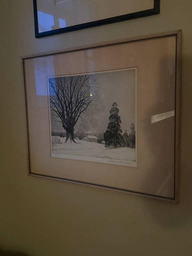Framed original etching  by William McClean ~ Dawn by William McClean 